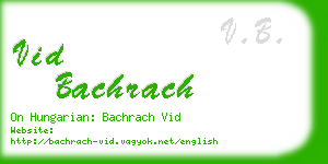 vid bachrach business card